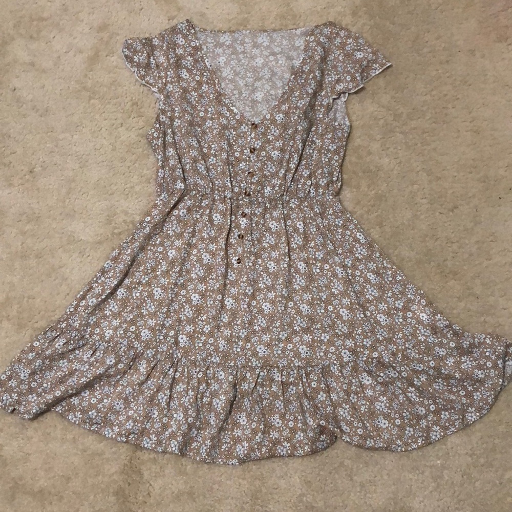 Floral button down dress